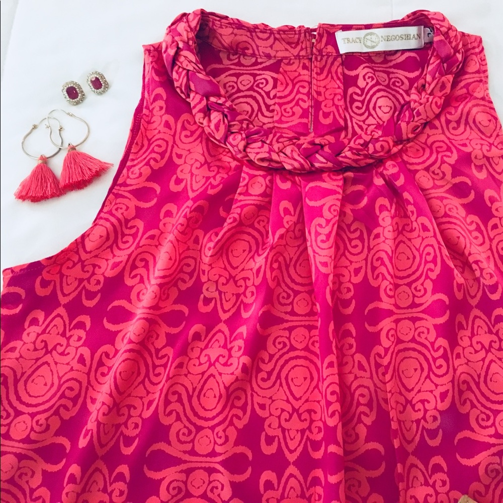 Coral & Pink Tracy Negoshian Dress